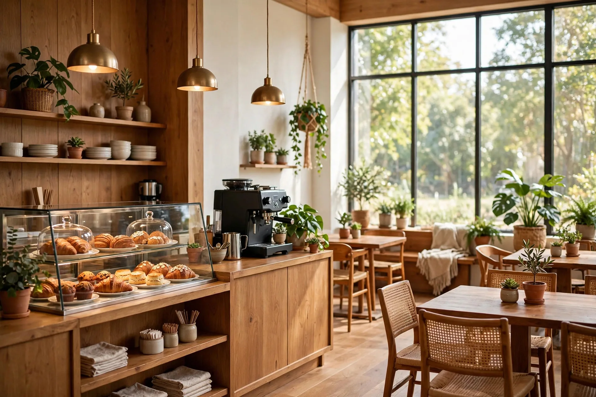 Café interior in an illustrative 360 tour